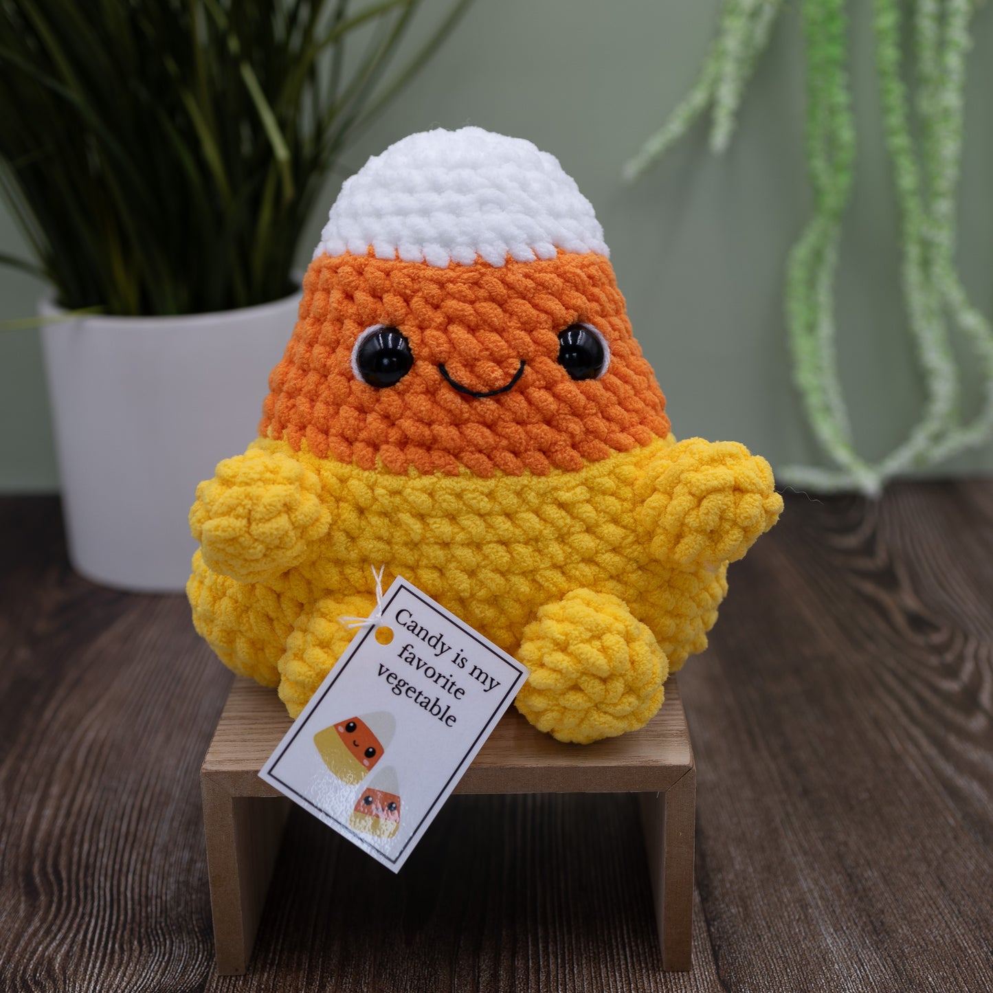 Candy Corn Crochet Plush Toy
