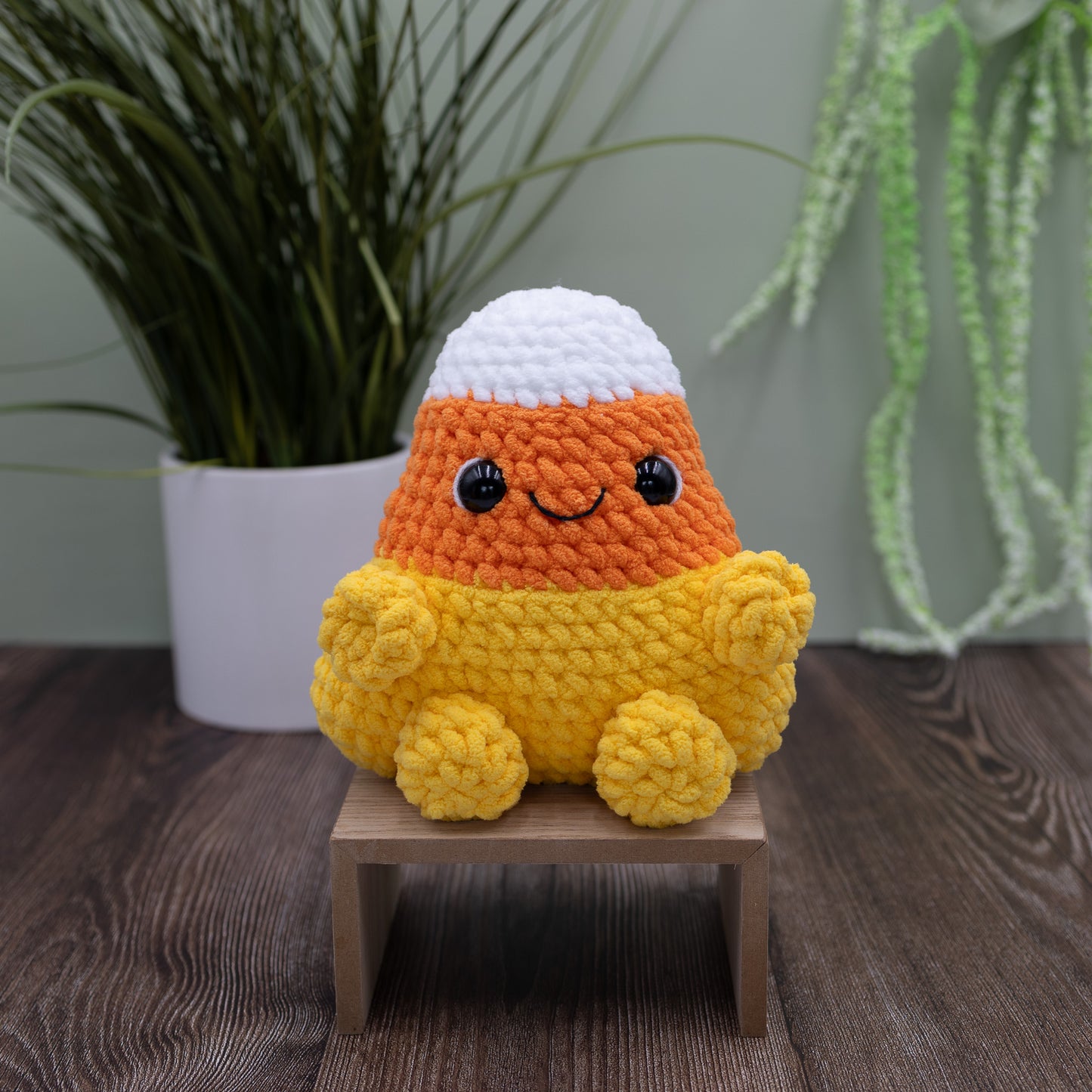 Candy Corn Crochet Plush Toy