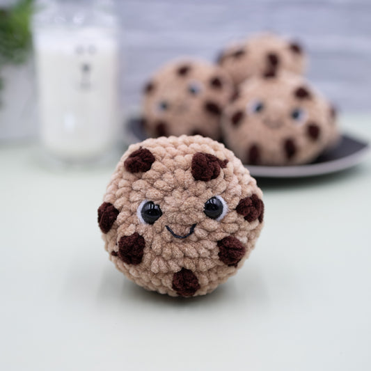 Chocolate Chip Cookie Crochet Plush Toy