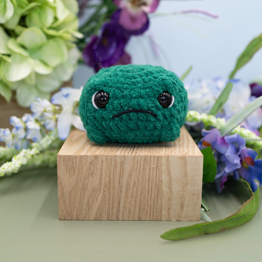 Grumpy Toad Crochet Plush Toy