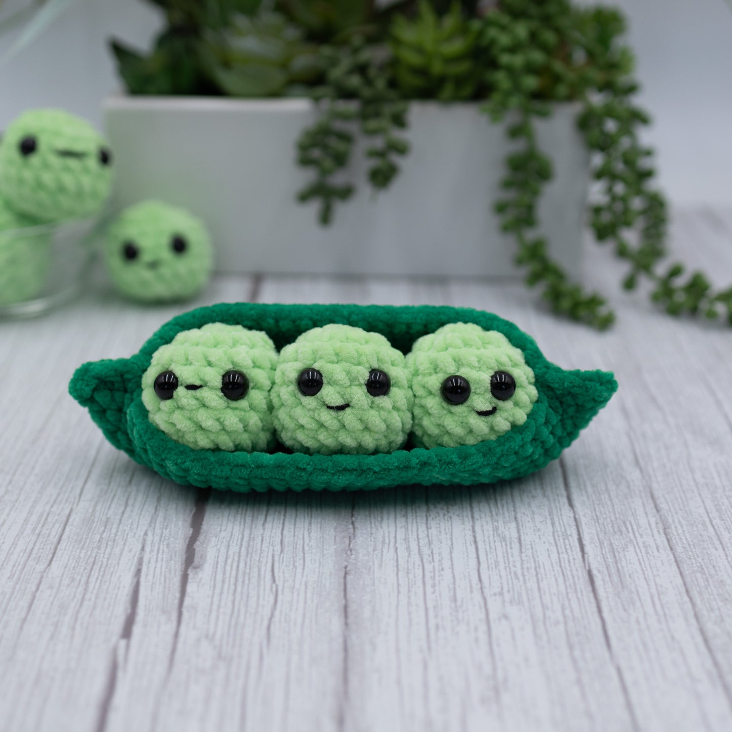 Peas-in-a-Pod Crochet Plush Toy