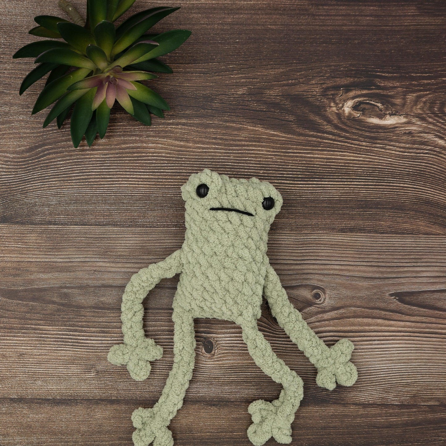 4Stitches Designs 10 Inch Frog Plush Toy - Hand-Made Stuffed Animal Gift for Kids