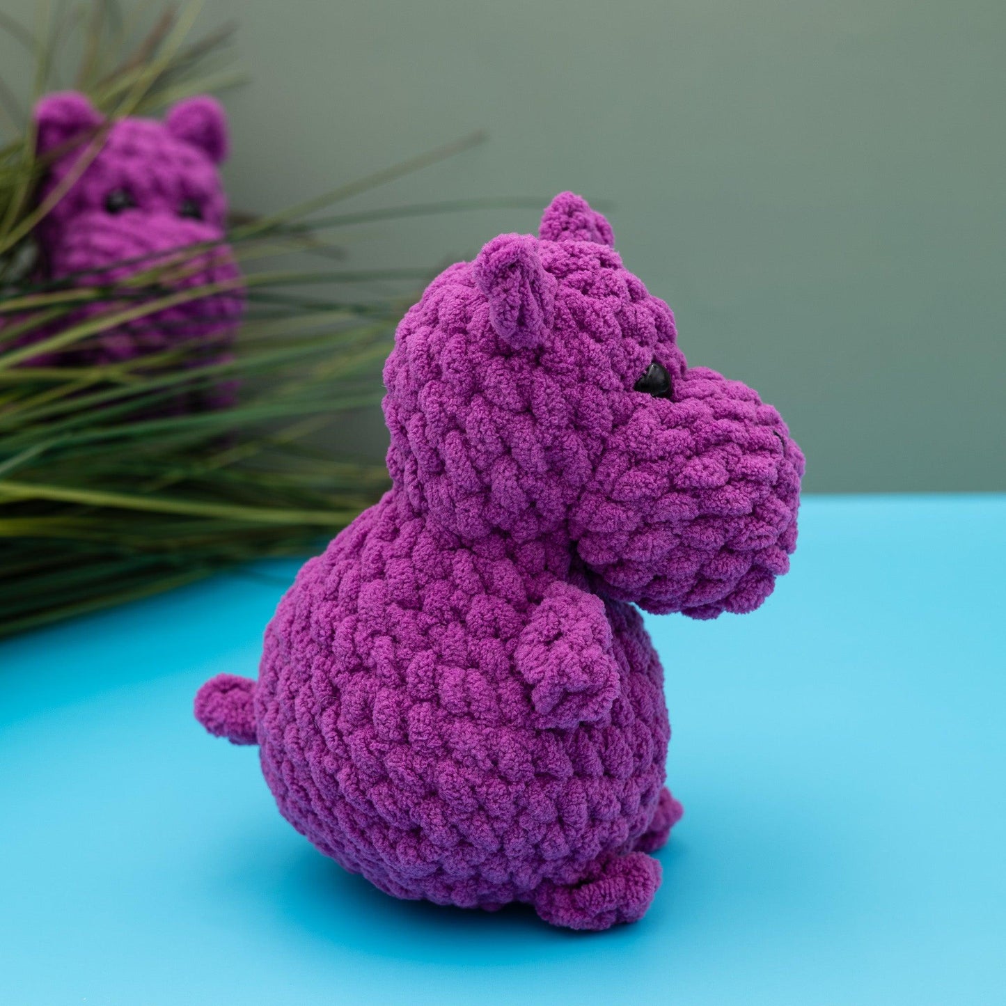 Hippo Crochet Plush Toy