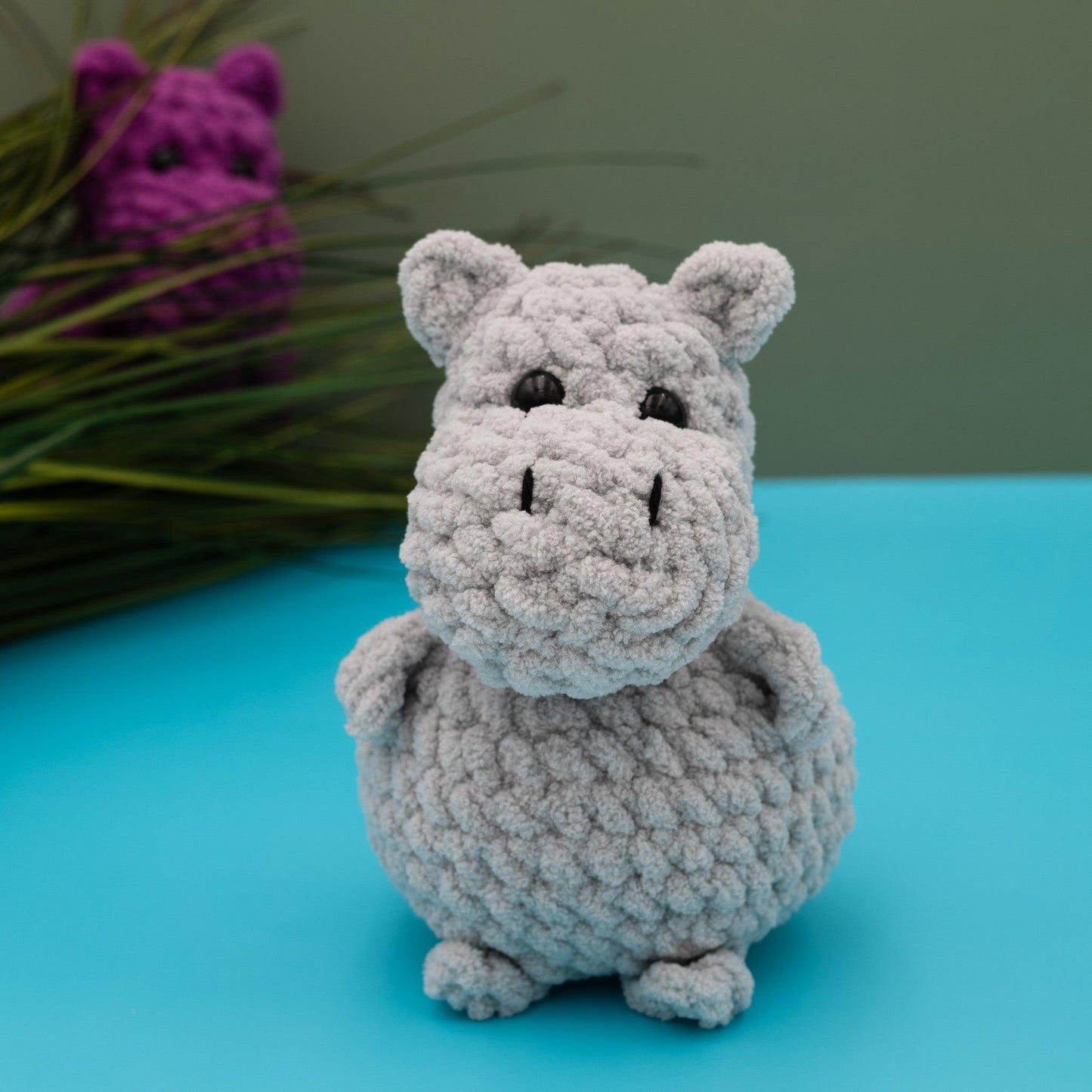 Hippo Crochet Plush Toy