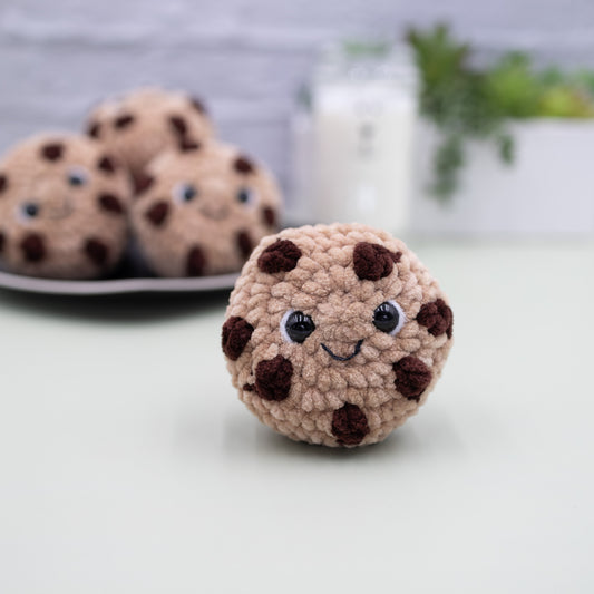 Chocolate Chip Cookie Crochet Plush Toy