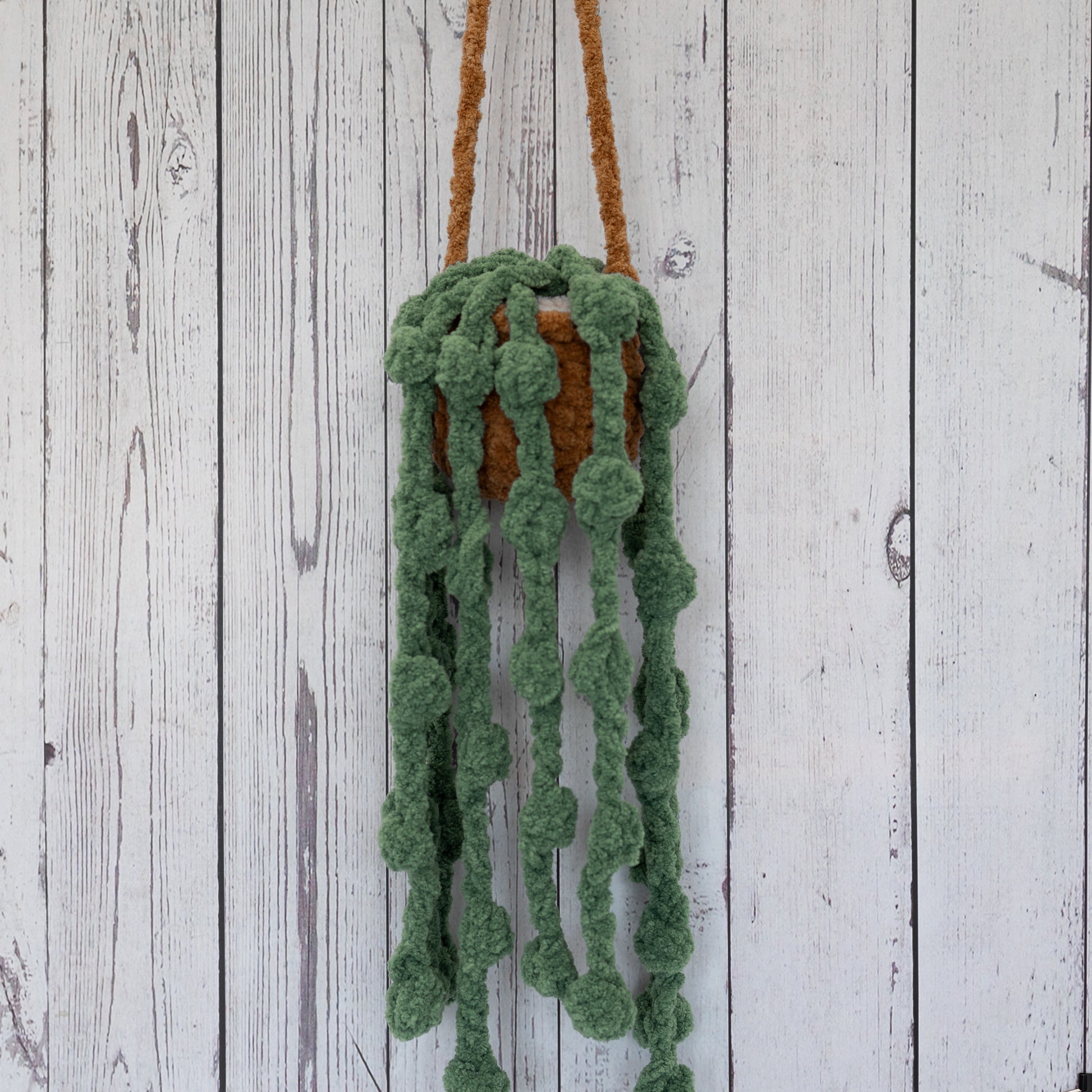 crochet hanging plant Hanging Plant Crochet Plush Decor String of Pearls