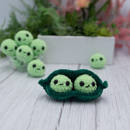 Peas-in-a-Pod Crochet Plush Toy