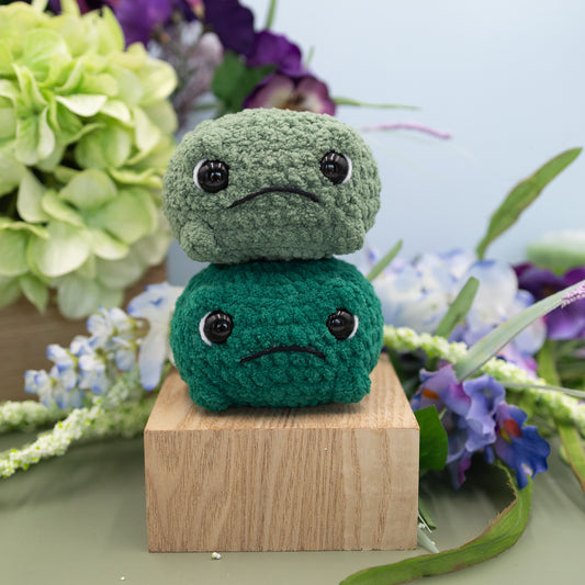 Grumpy Toad Crochet Plush Toy