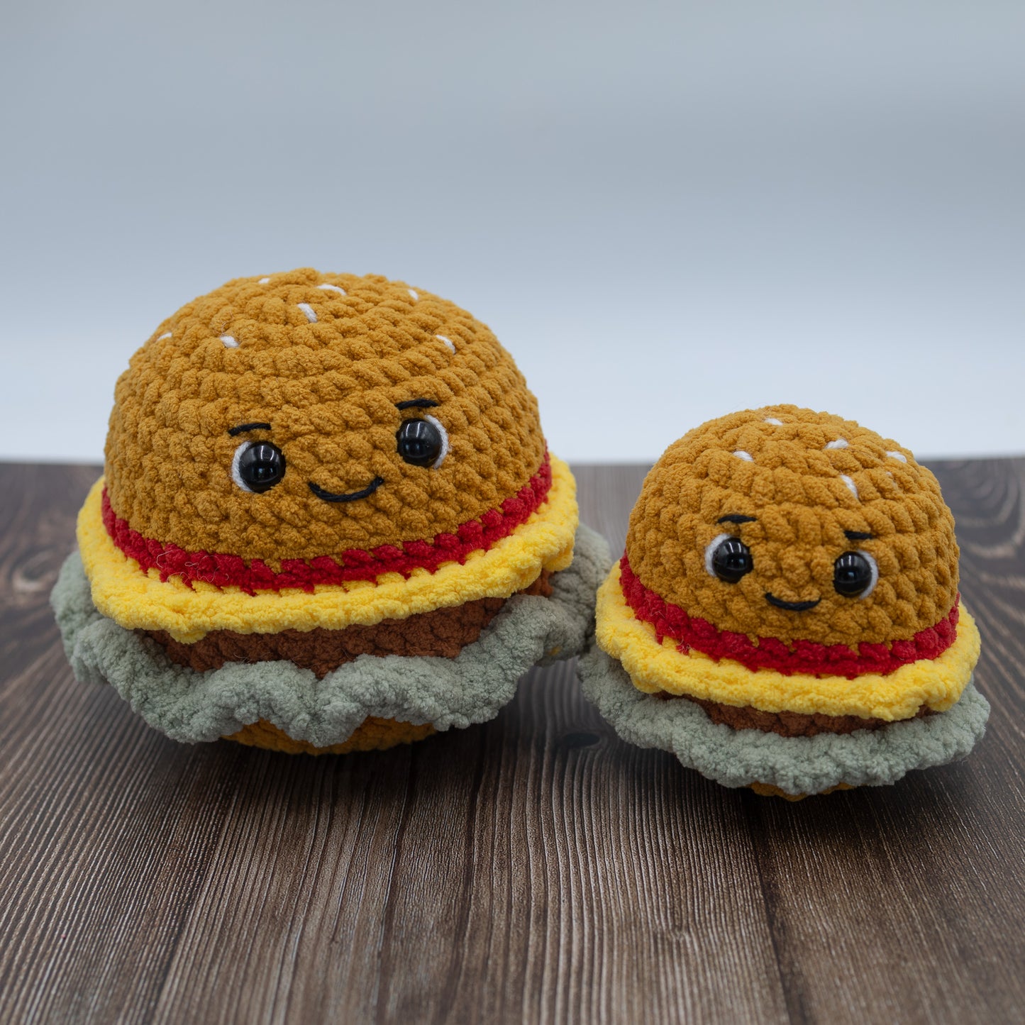 Cheeseburger Crochet Plush Toy
