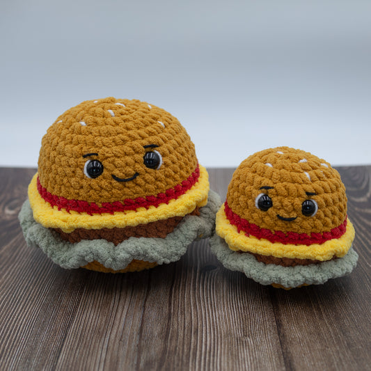 Cheeseburger Crochet Plush Toy