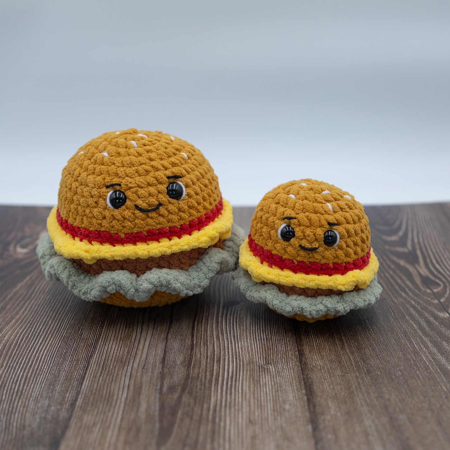 Cheeseburger Crochet Plush Toy