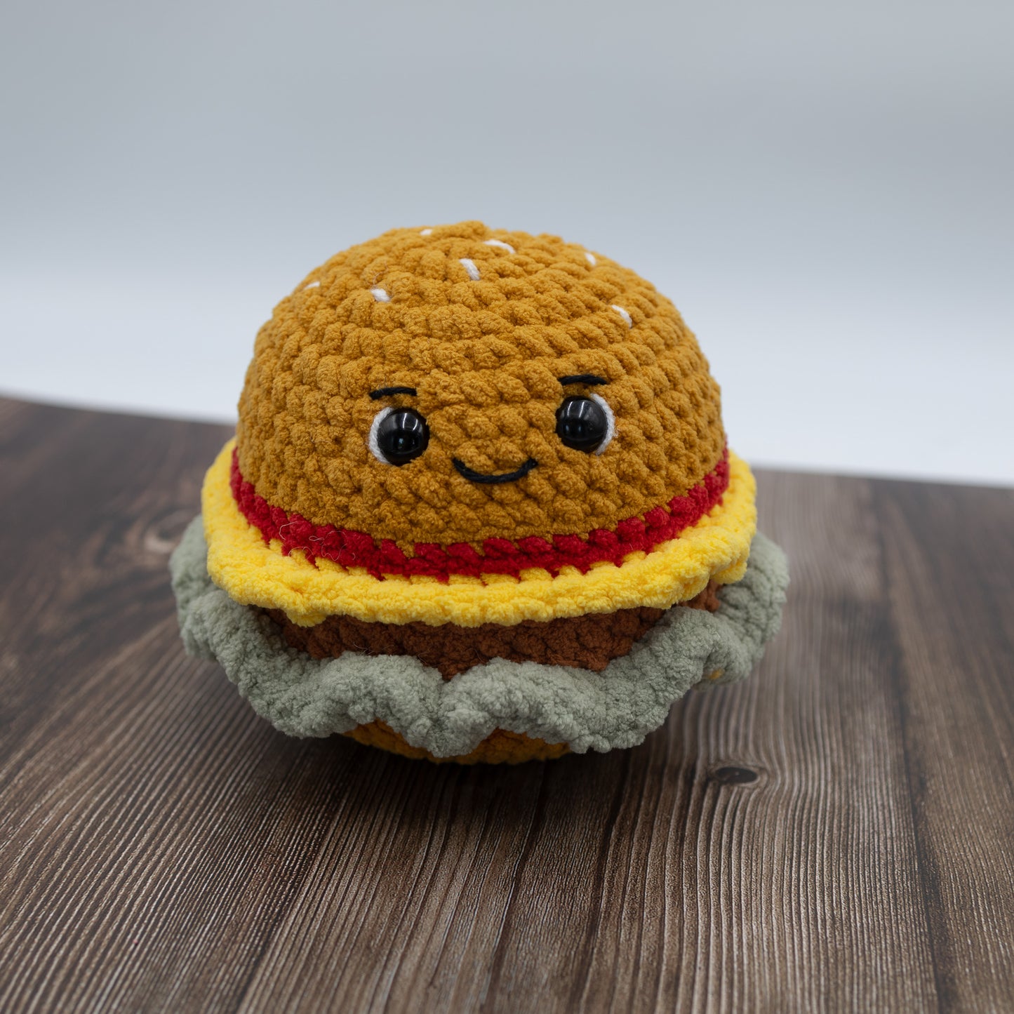 Cheeseburger Crochet Plush Toy