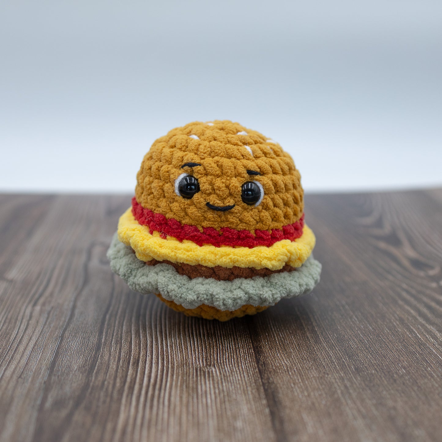 Cheeseburger Crochet Plush Toy