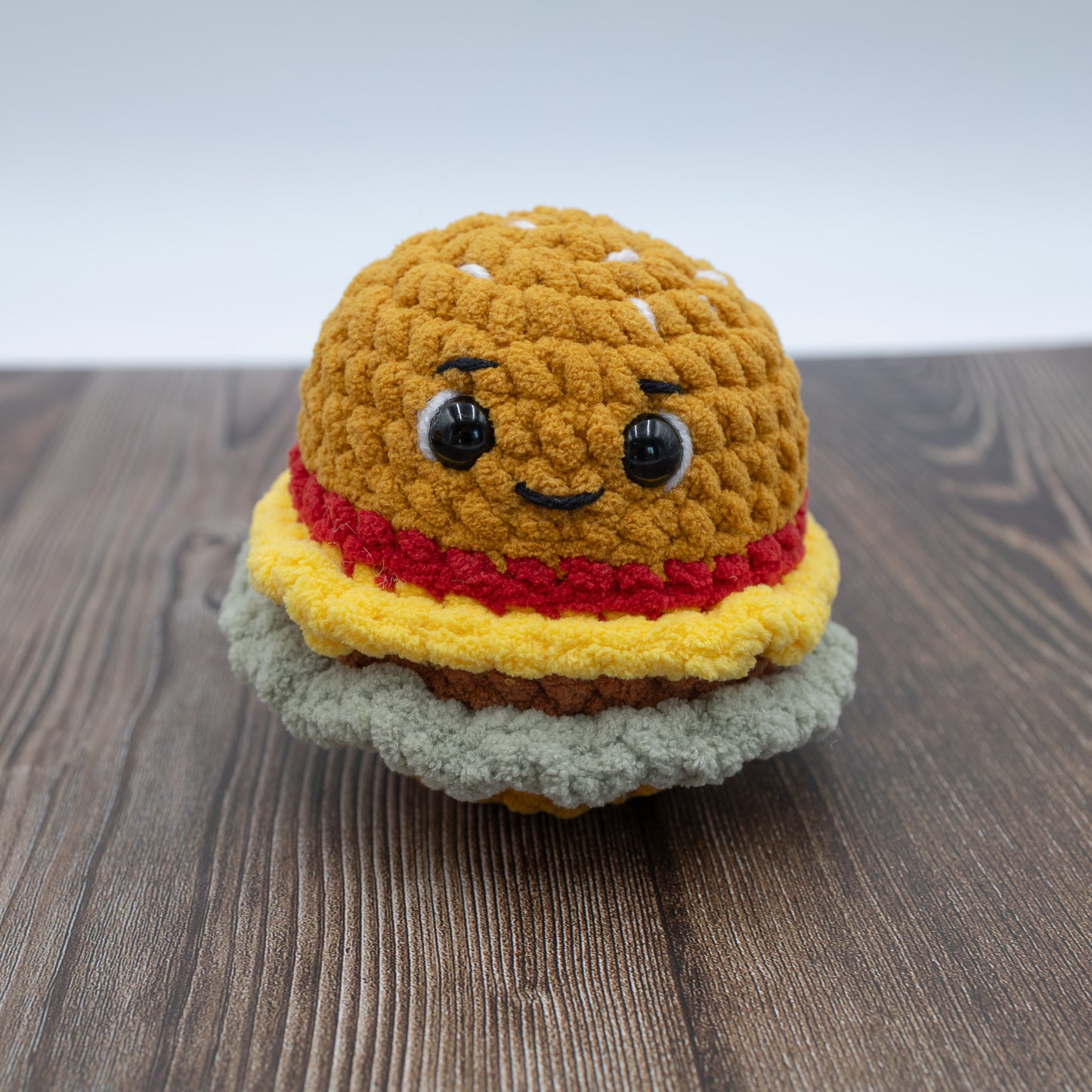 Cheeseburger Crochet Plush Toy