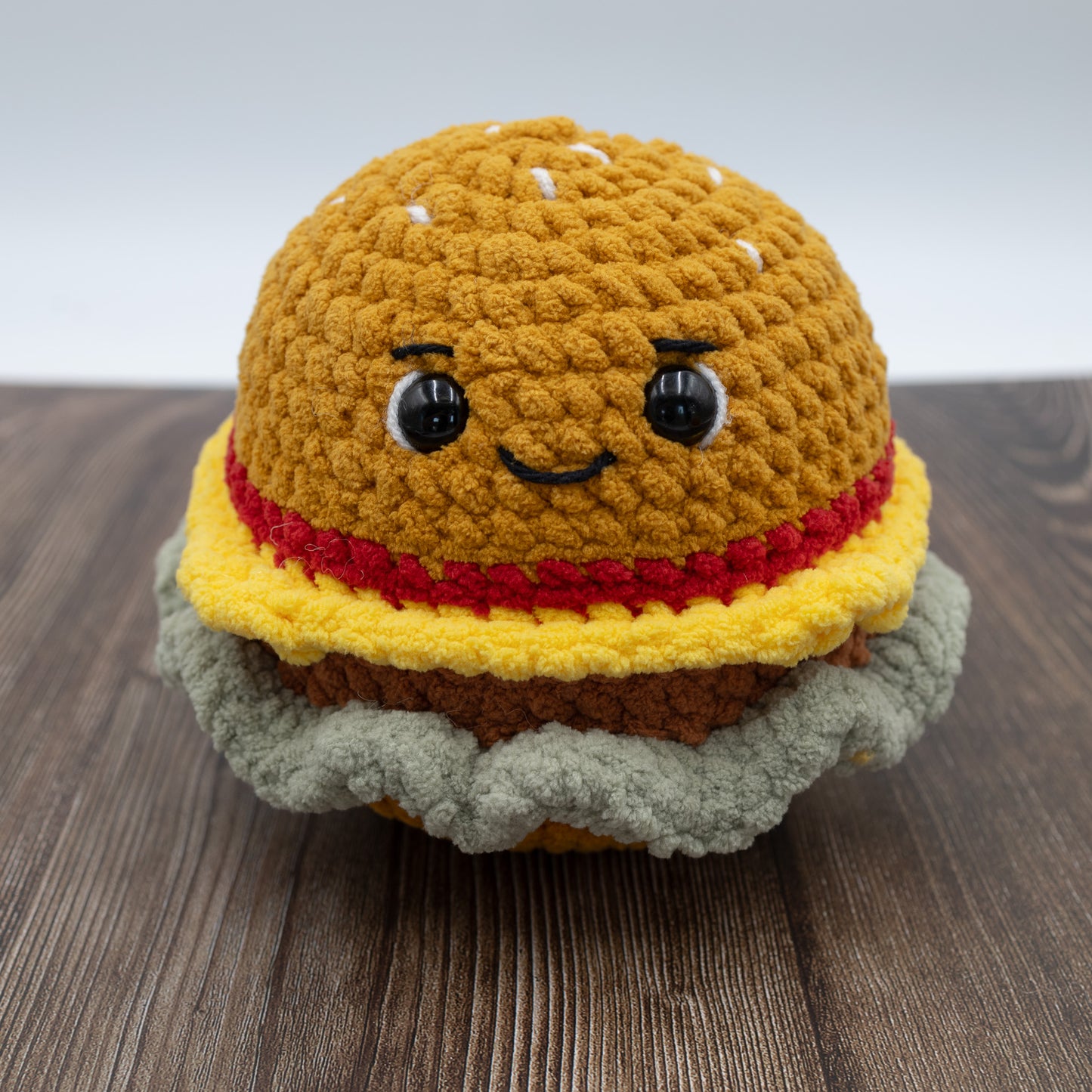 Cheeseburger Crochet Plush Toy