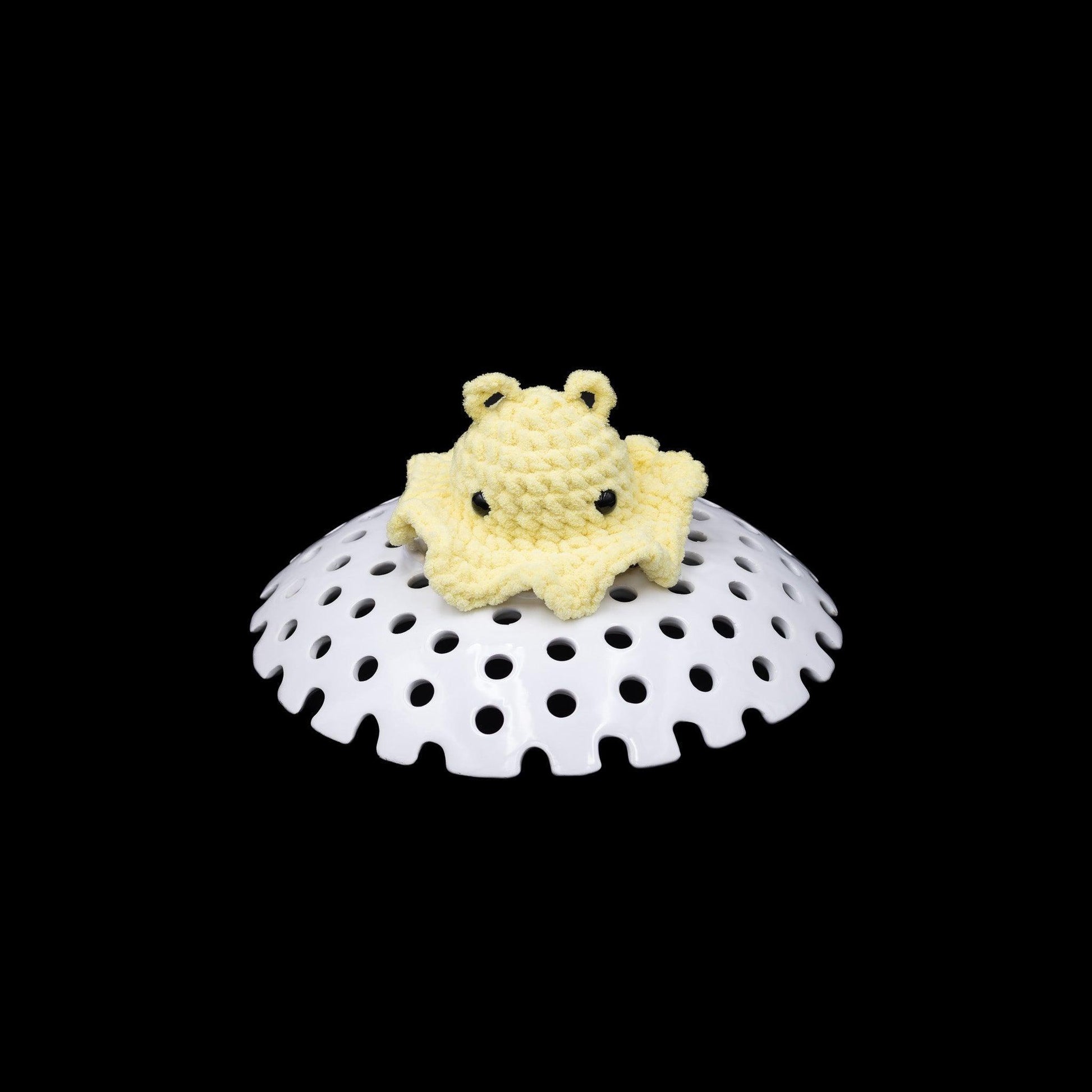 4Stitches Designs 7 Inch Crochet Dumbo Octopus Plush Toy - Hand-Made Stuffed Animal for Kids