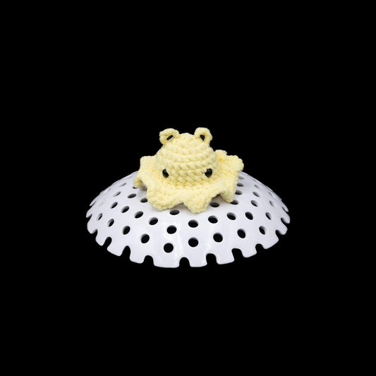 4Stitches Designs 7 Inch Crochet Dumbo Octopus Plush Toy - Hand-Made Stuffed Animal for Kids