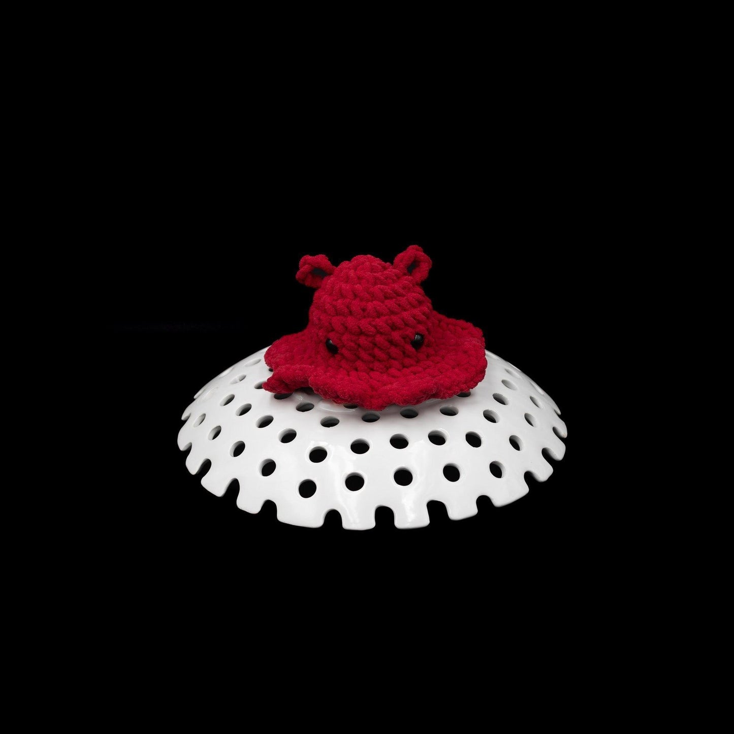 4Stitches Designs 7 Inch Crochet Dumbo Octopus Plush Toy - Hand-Made Stuffed Animal for Kids