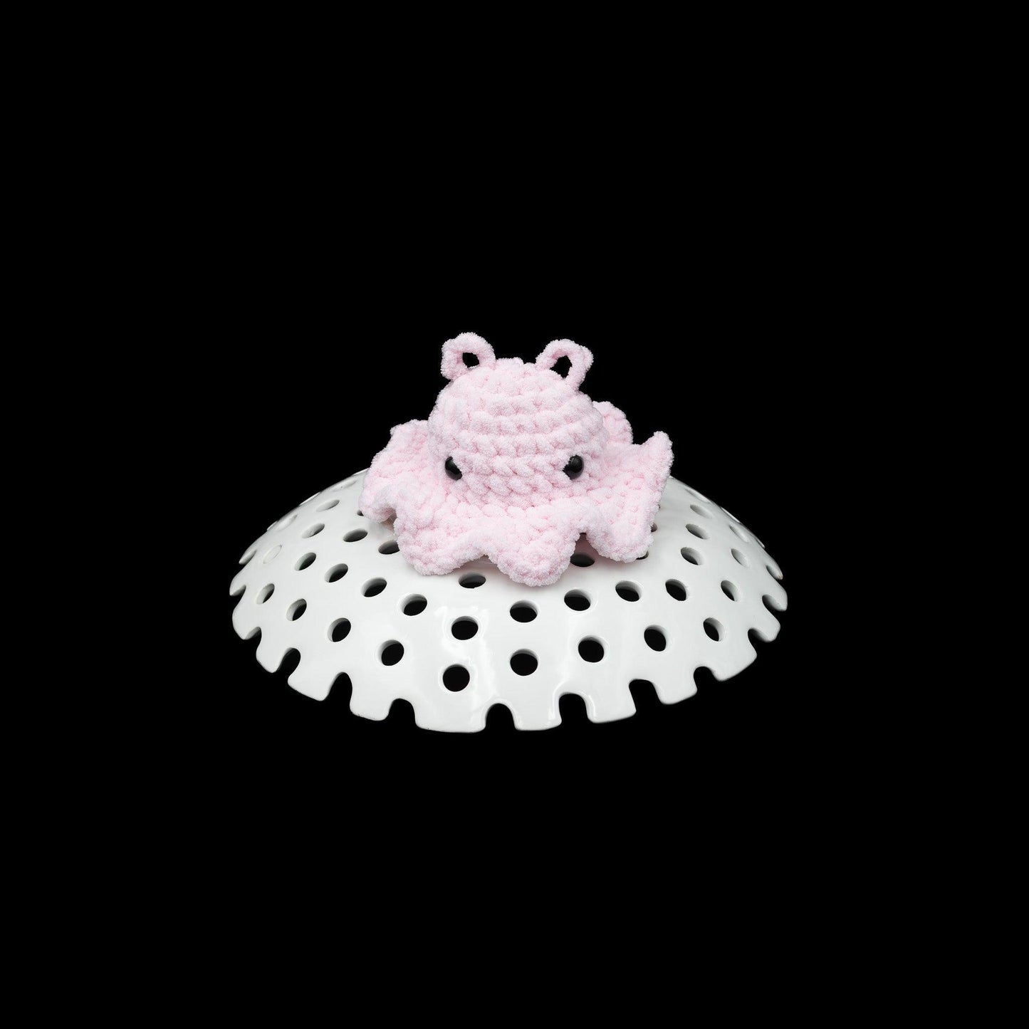 4Stitches Designs 7 Inch Crochet Dumbo Octopus Plush Toy - Hand-Made Stuffed Animal for Kids