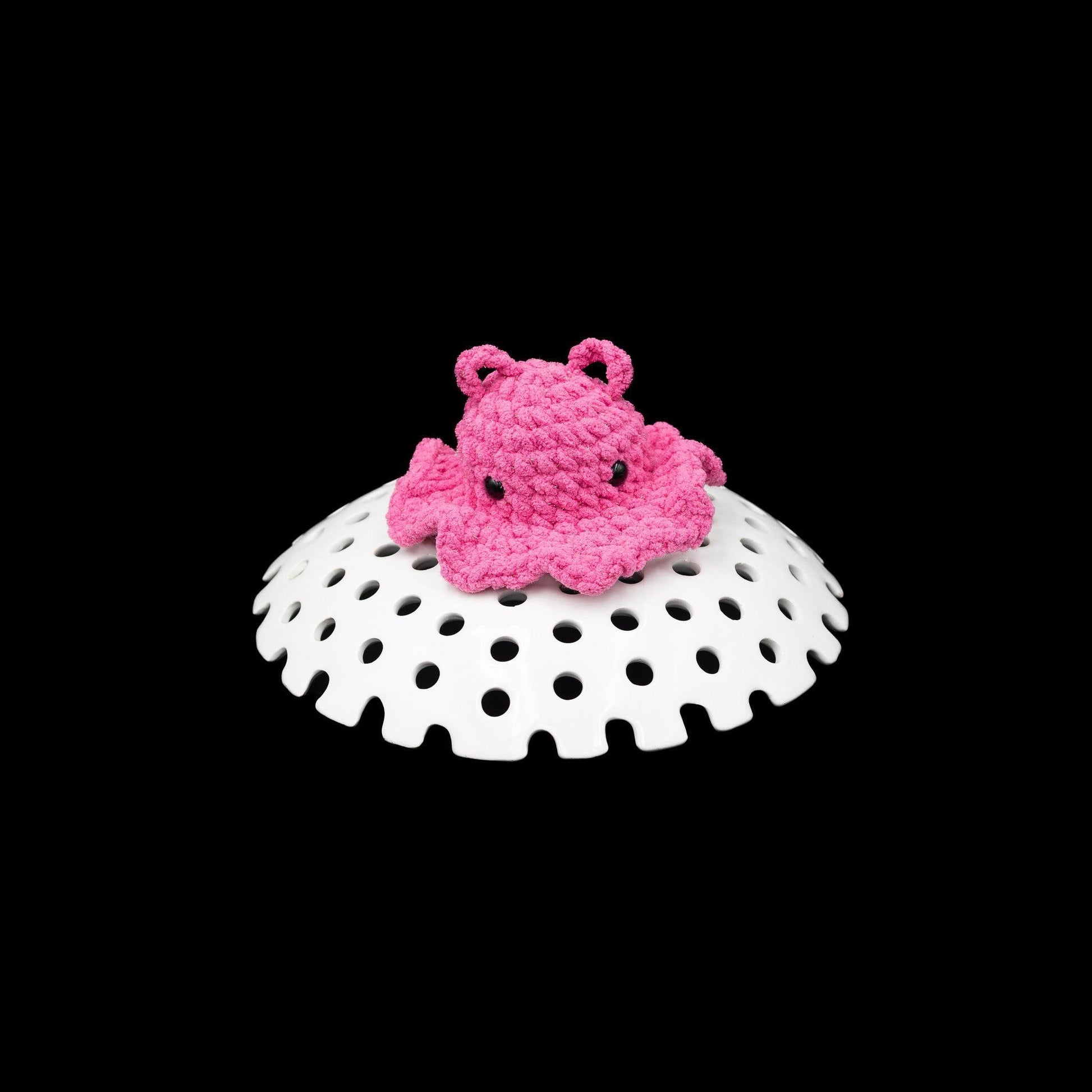 4Stitches Designs 7 Inch Crochet Dumbo Octopus Plush Toy - Hand-Made Stuffed Animal for Kids