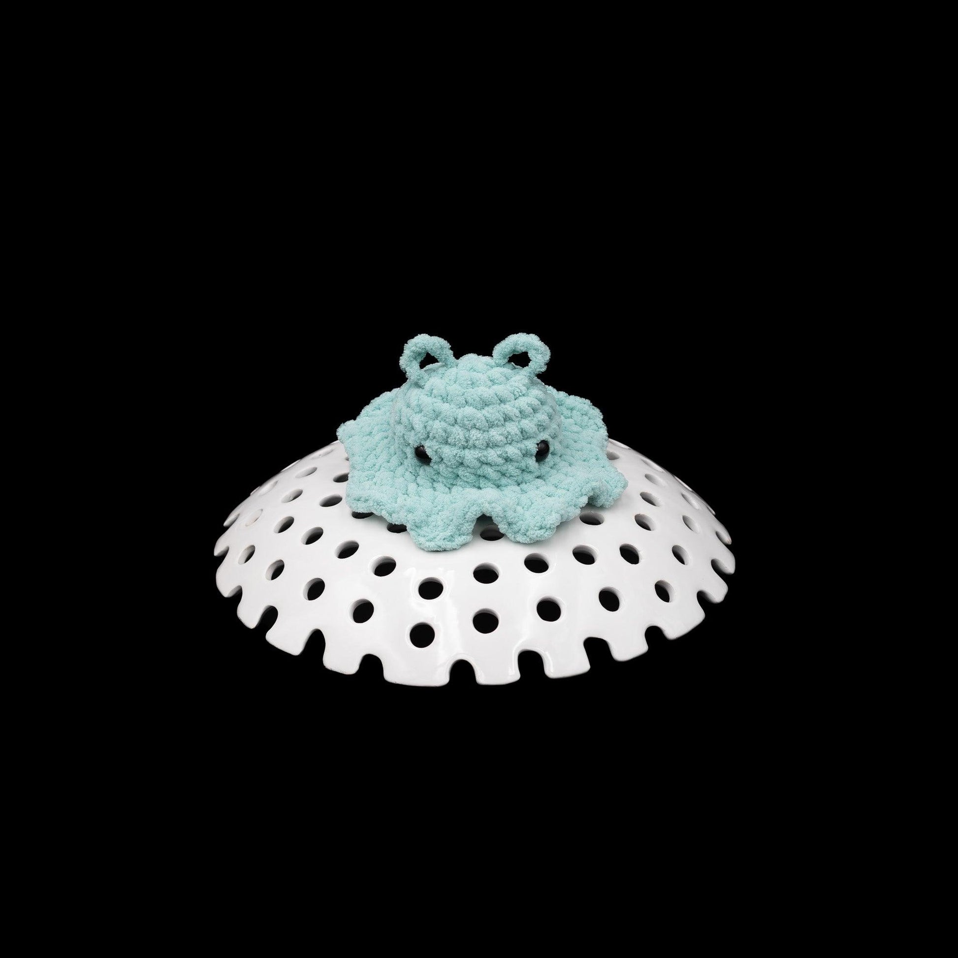4Stitches Designs 7 Inch Crochet Dumbo Octopus Plush Toy - Hand-Made Stuffed Animal for Kids