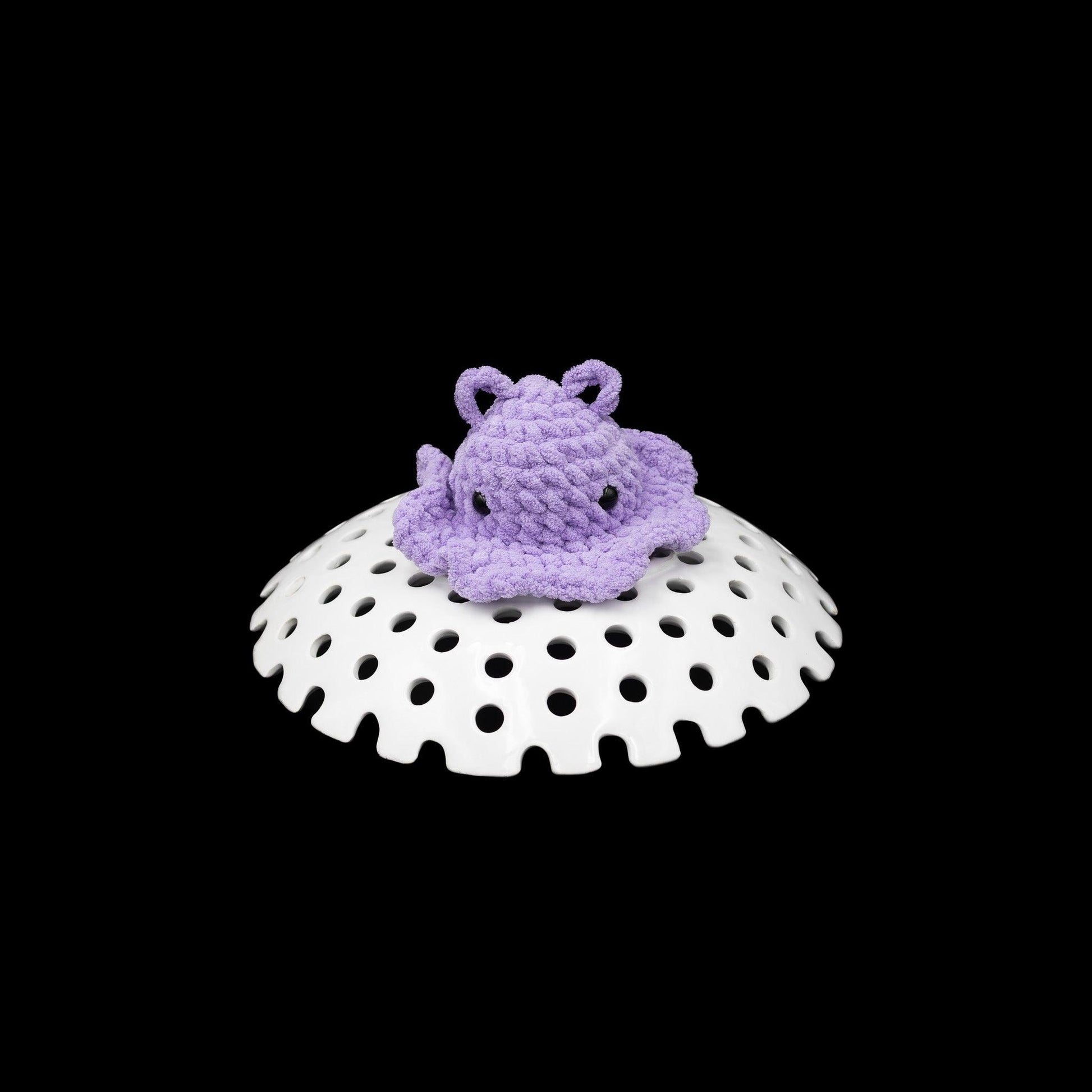 4Stitches Designs 7 Inch Crochet Dumbo Octopus Plush Toy - Hand-Made Stuffed Animal for Kids