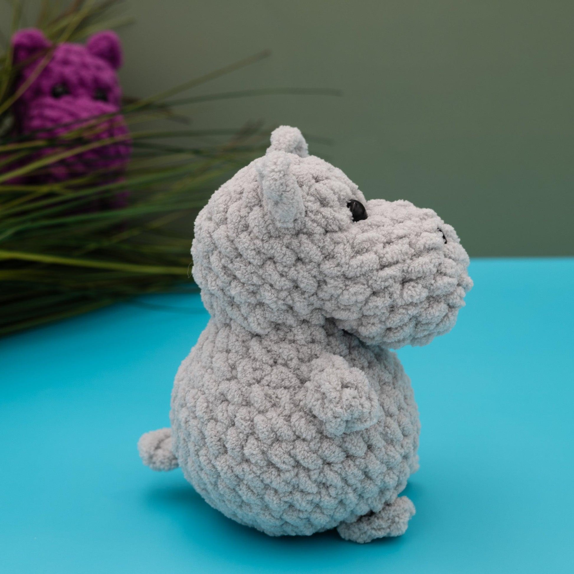 Hippo Crochet Plush Toy