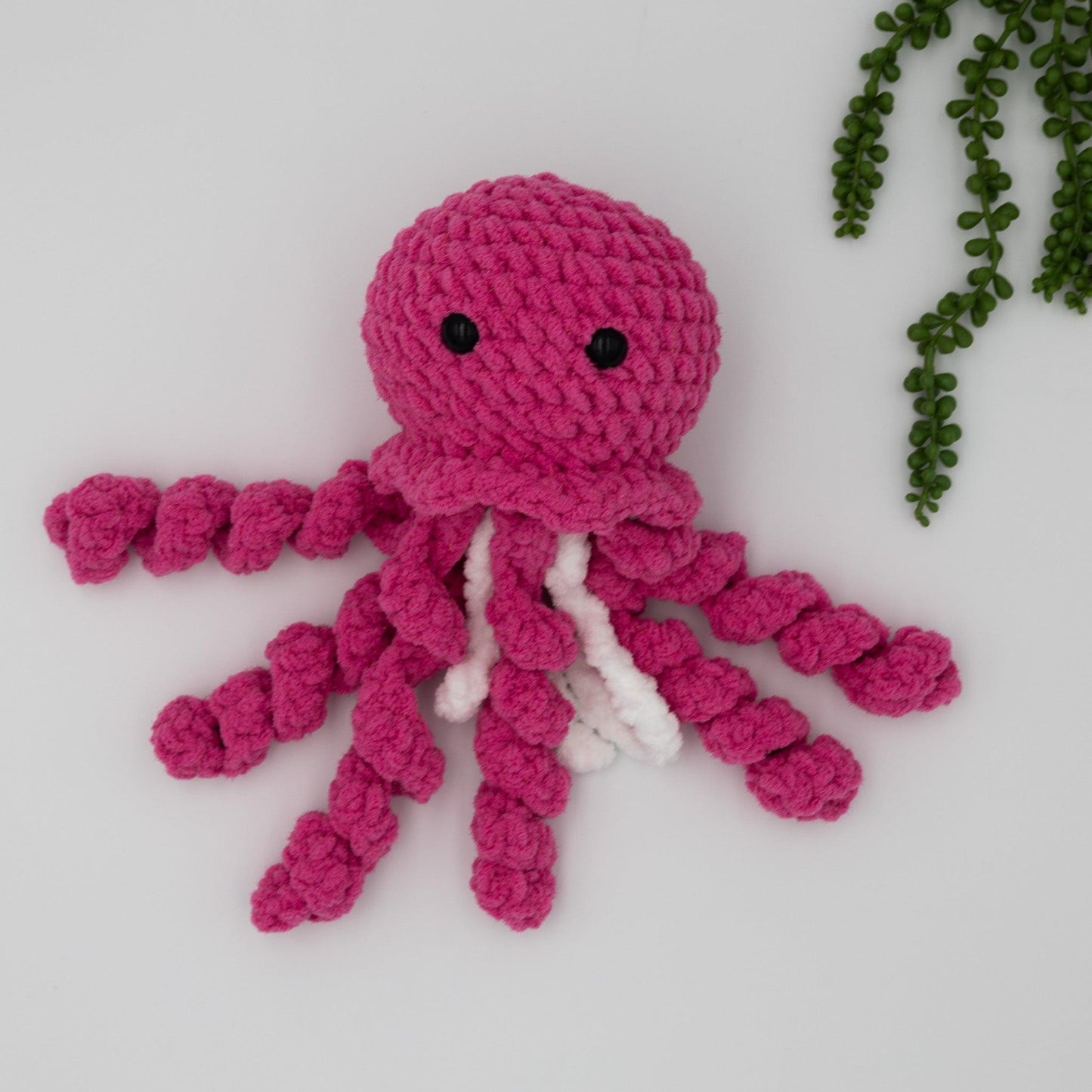 4Stitches Designs 14 Inch Crochet Jellyfish - Hand-Made Stuffed Animal Gift for Kids