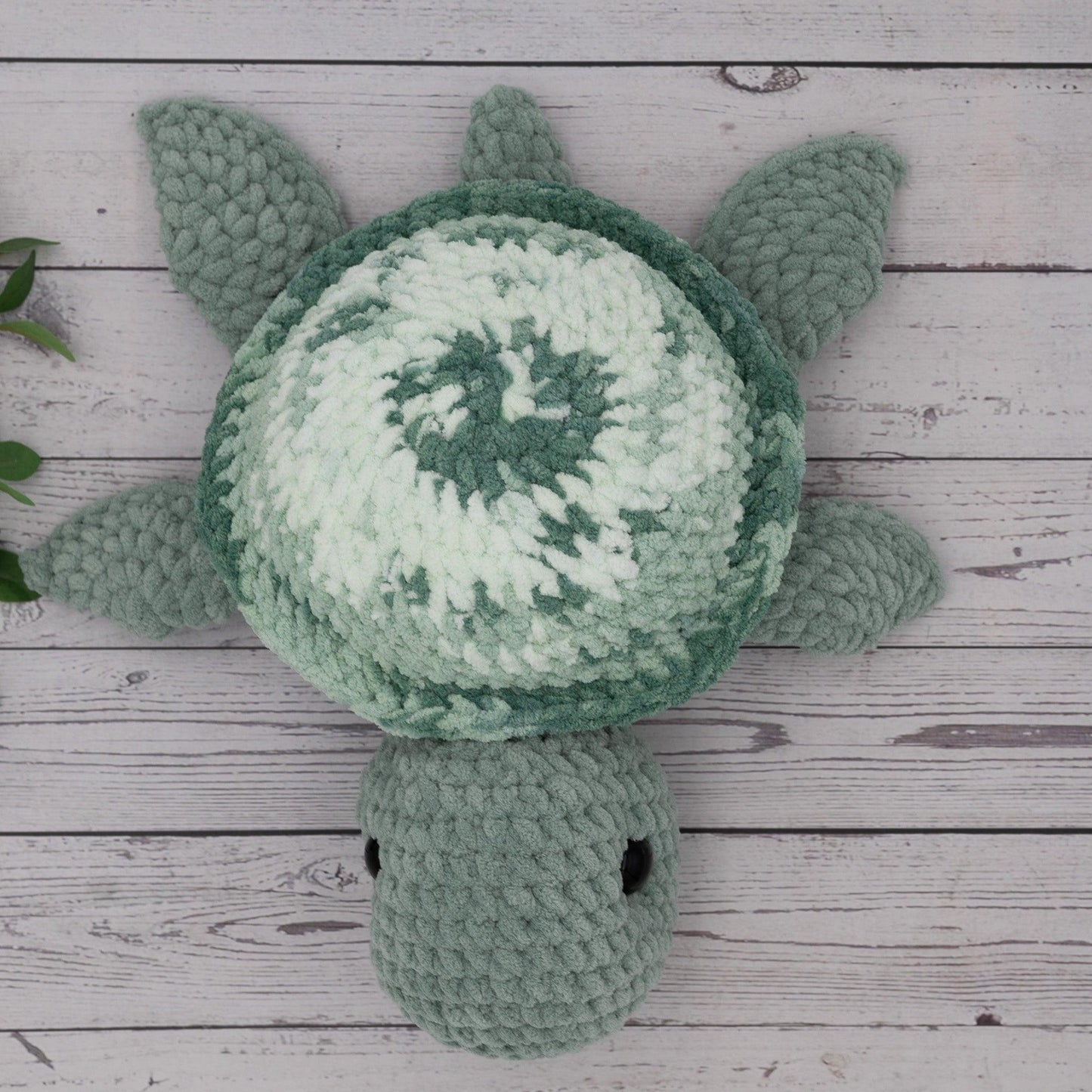 4Stitches Designs 18 Inch Crochet Sea Turtle Plush Toy - Hand-Made Stuffed Animal Gift for Kids